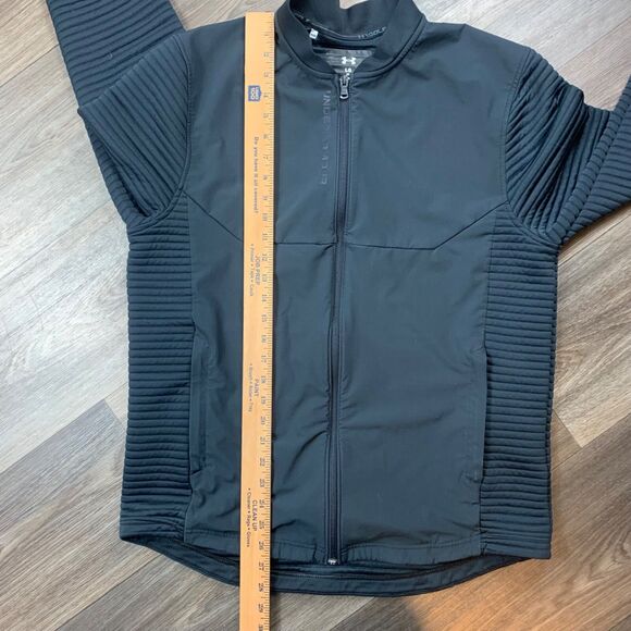 Under Armour Men's Black Cold Gear Jacket Size L Full Zip Athletic - Picture 4 of 7